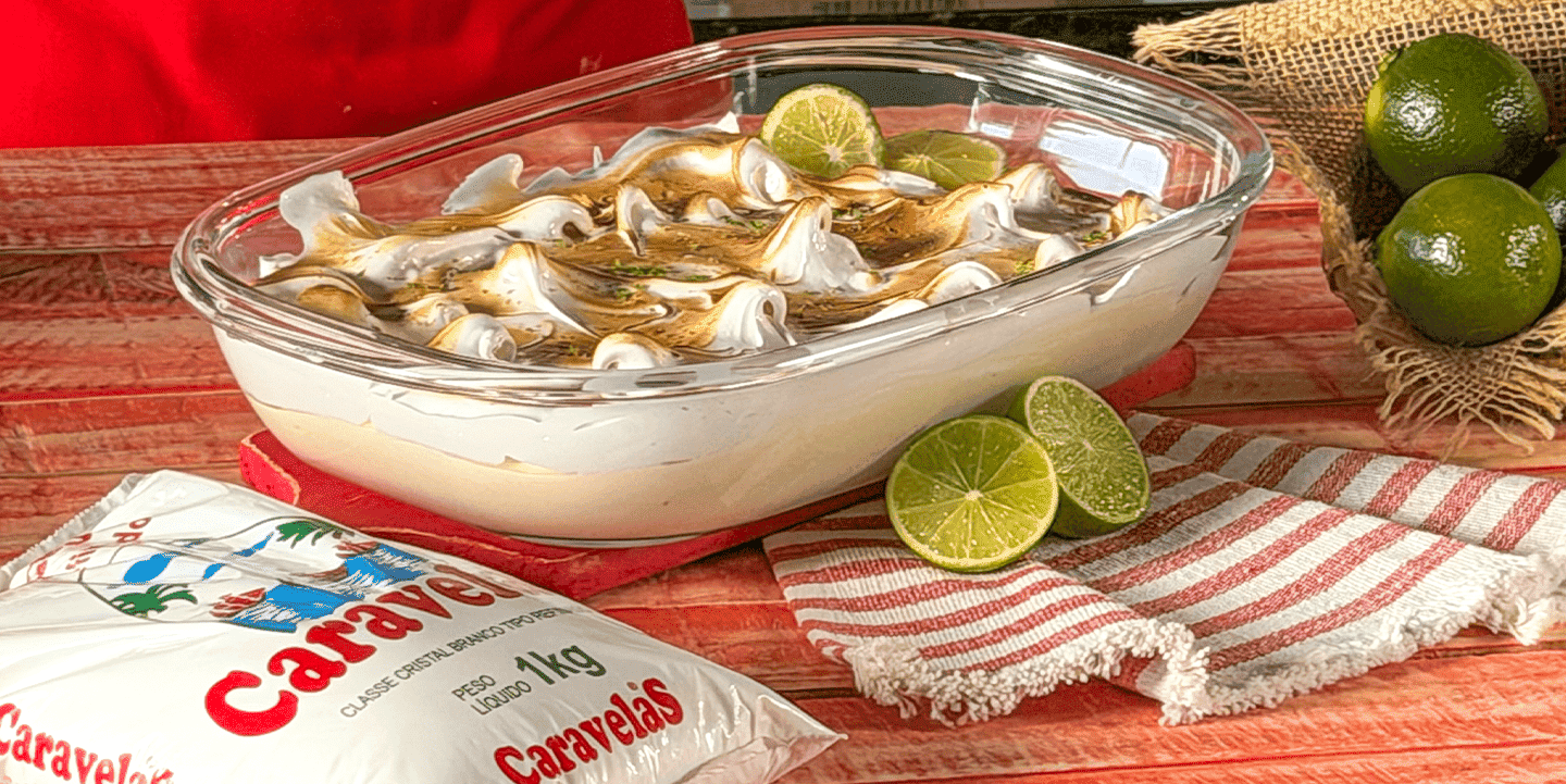 Mousse de limão com merengue italiano