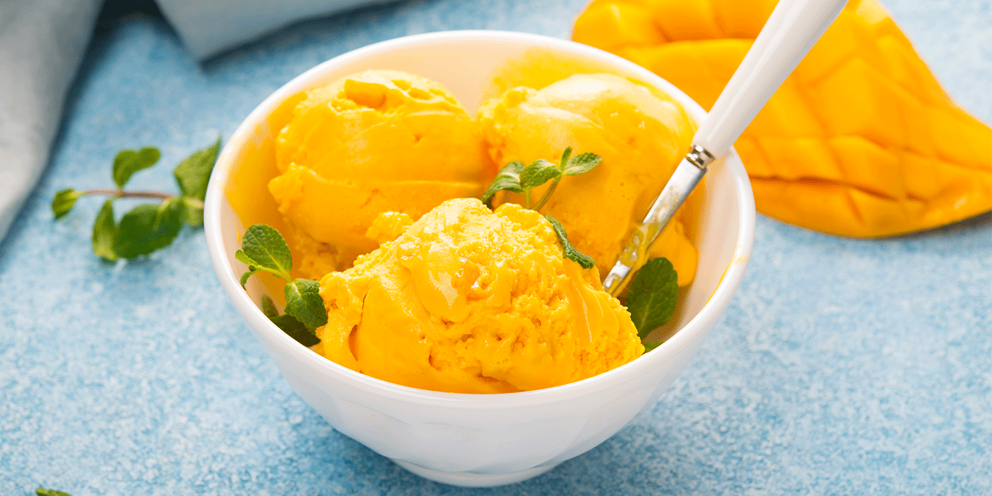 Creme Gelado de Manga e Laranja